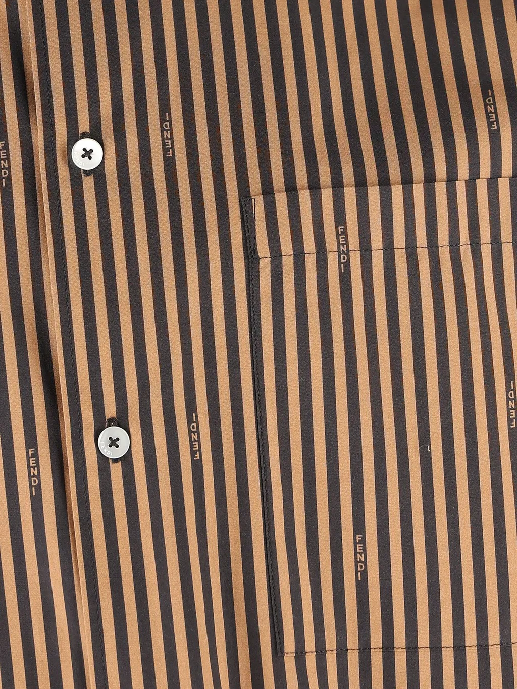 Fendi Pequin Striped Poplin Shirt
