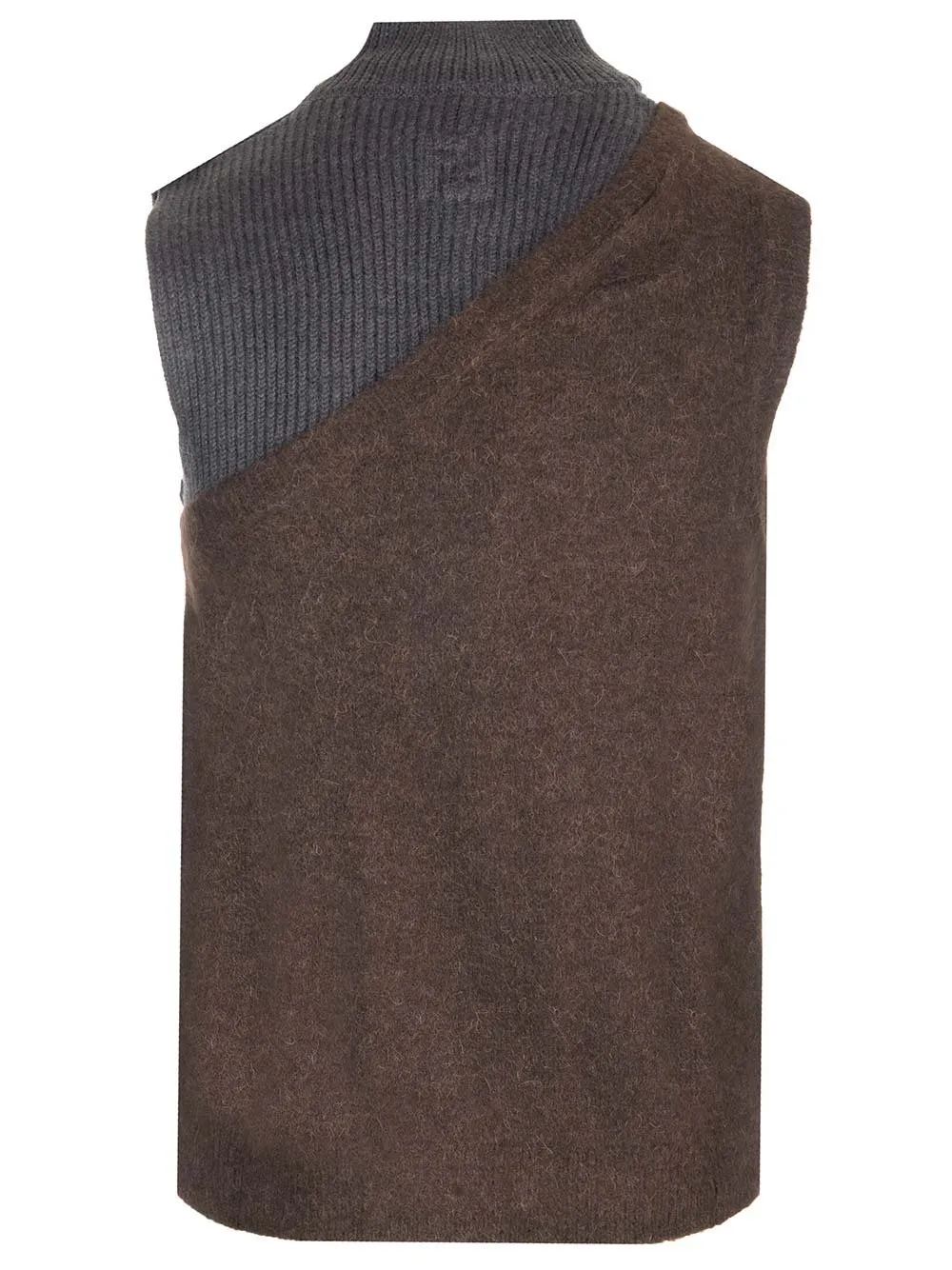 Fendi Panelled Ribbed Gilet