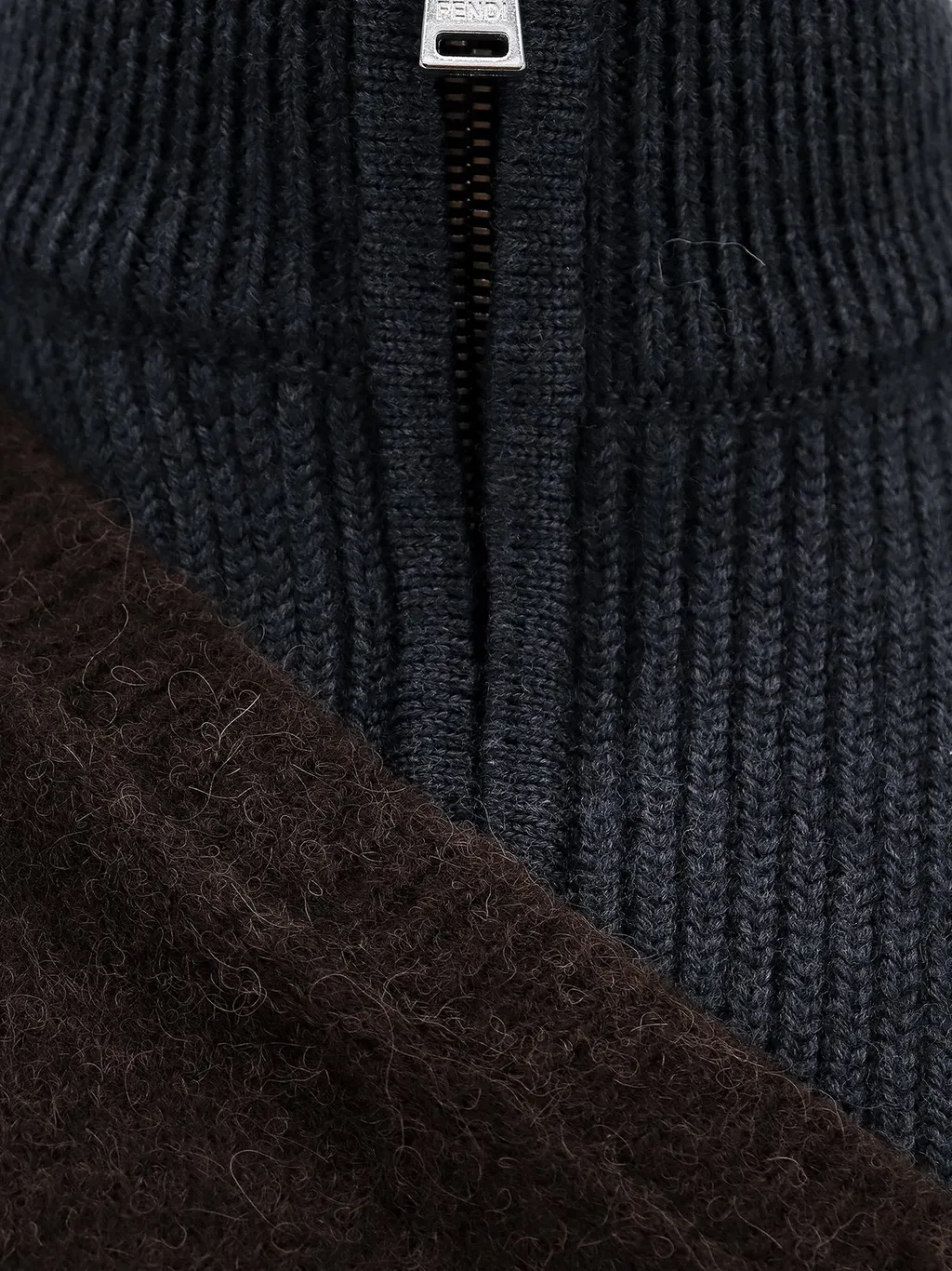 Fendi Panelled Ribbed Gilet