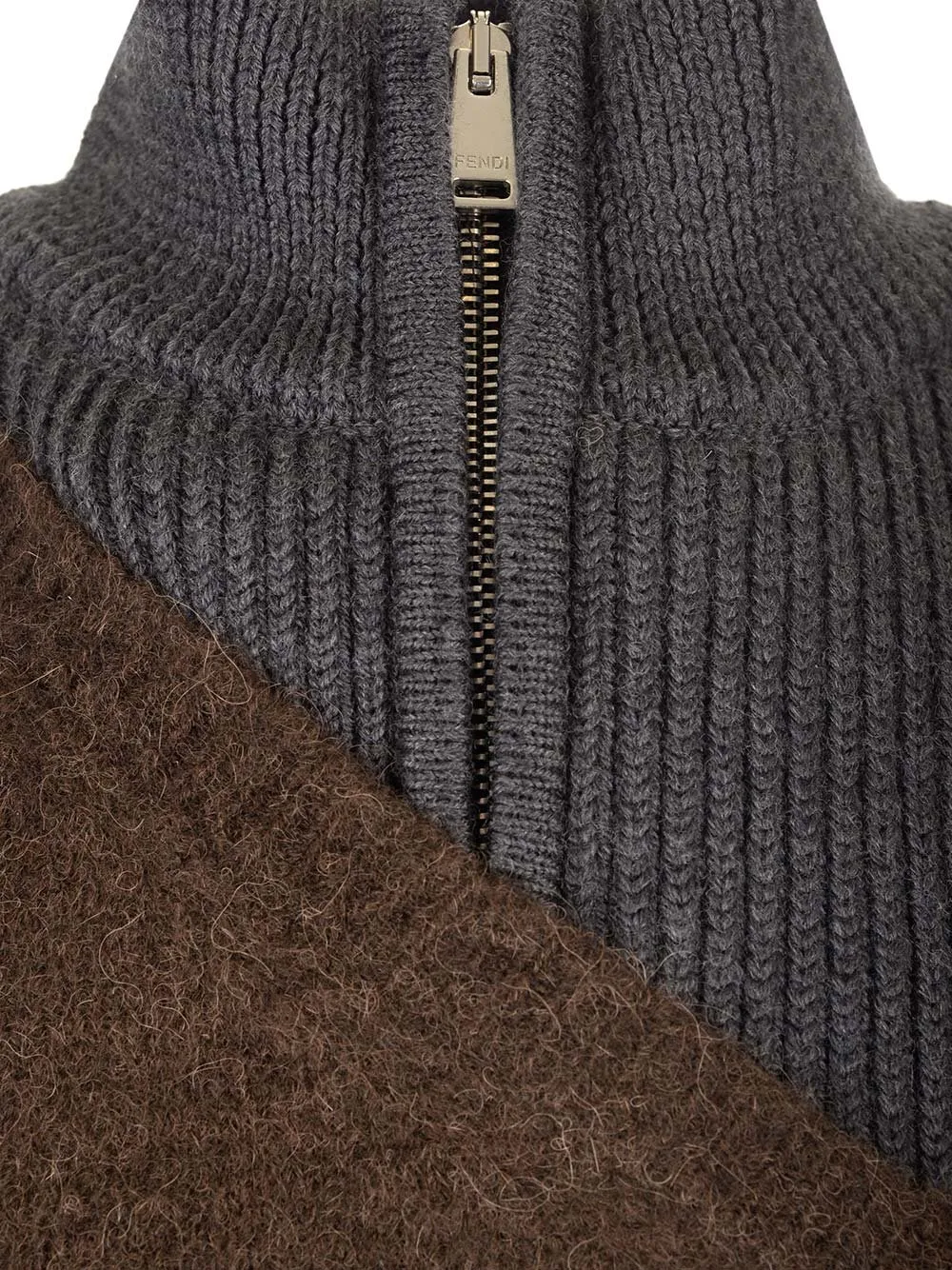 Fendi Panelled Ribbed Gilet