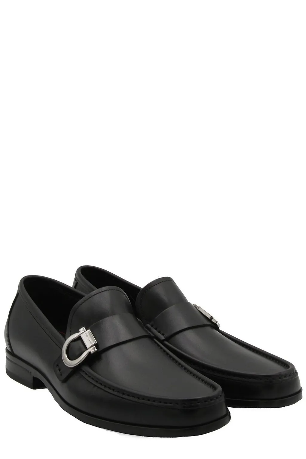 Ferragamo Gancini-Plaque Slip-On Loafers