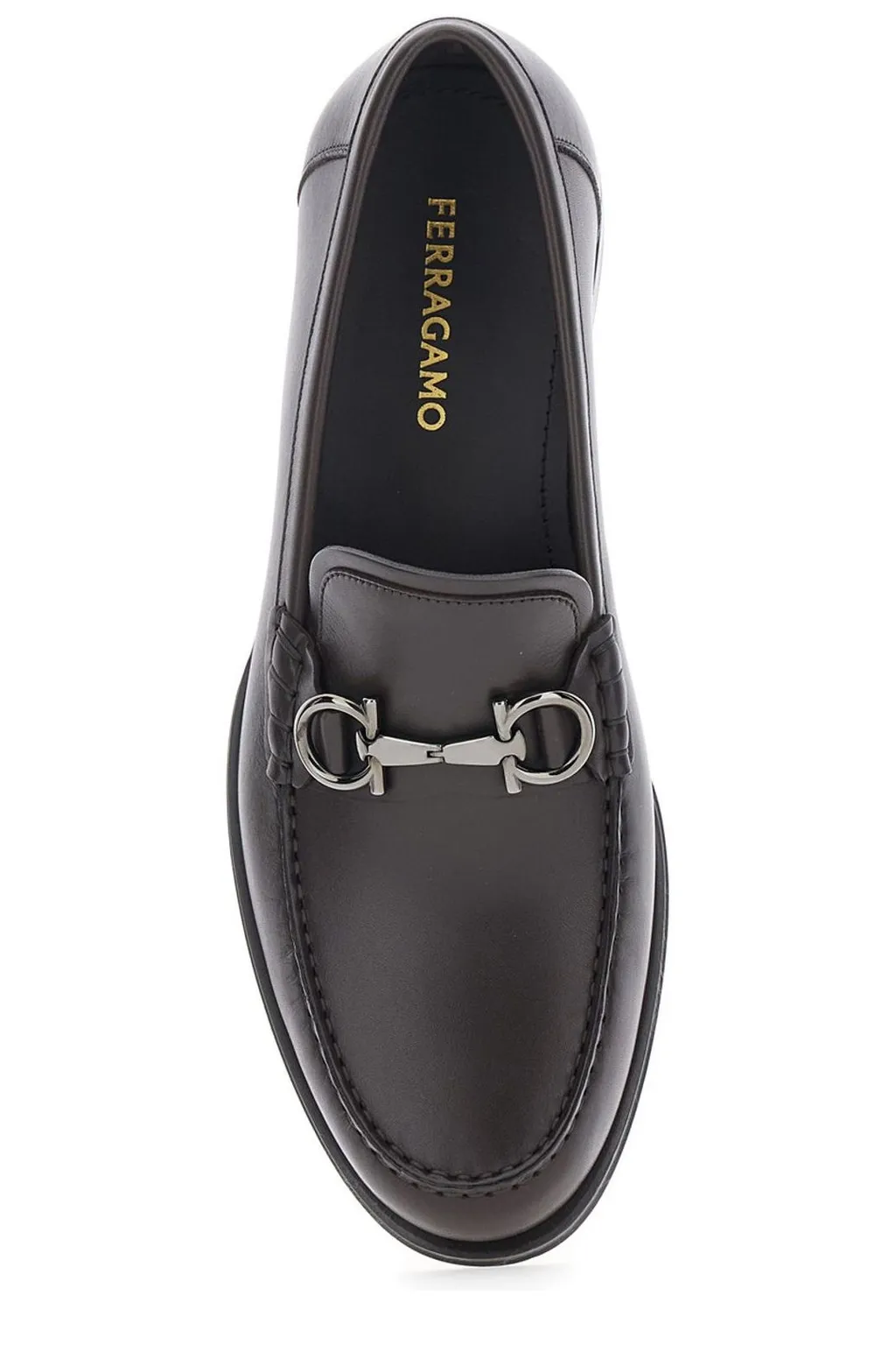 Ferragamo Gancini Buckle Slip-On Loafers