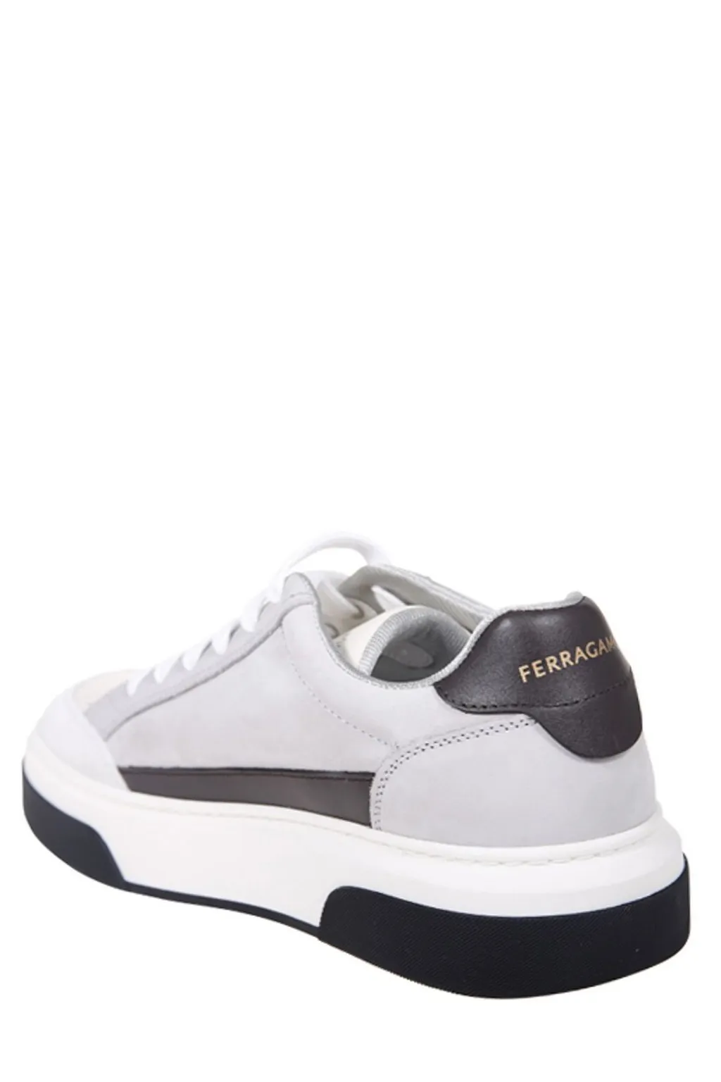 Ferragamo Gancini-Embroidered Lace-Up Sneakers