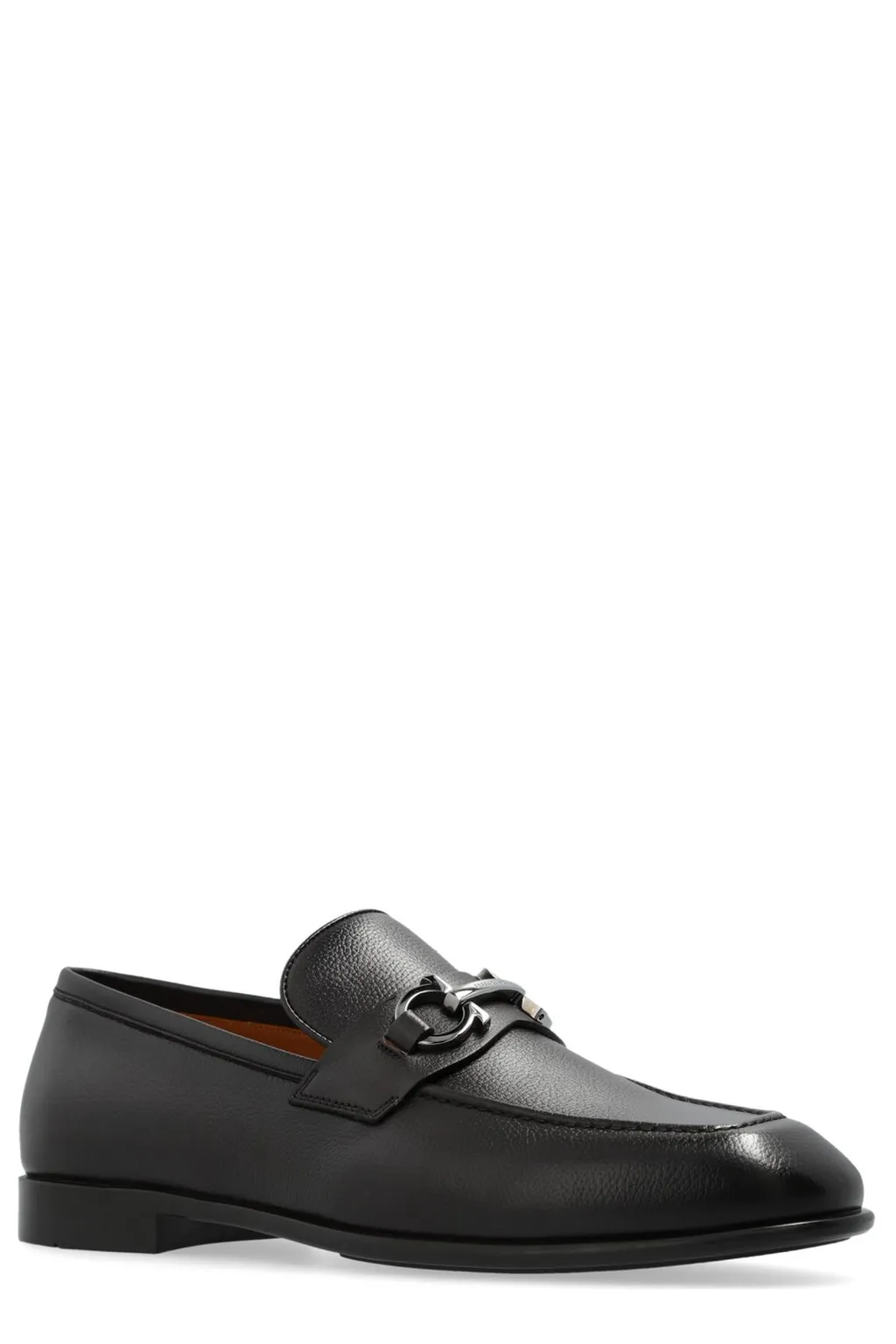 Ferragamo Gancini Plaque Slip-On Loafers