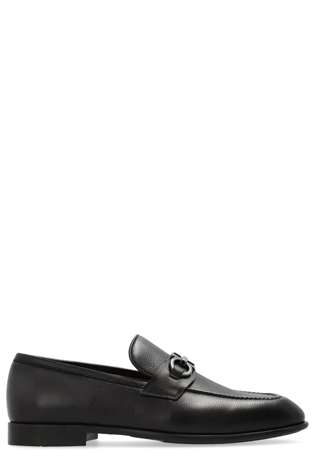 Ferragamo Gancini Plaque Slip-On Loafers