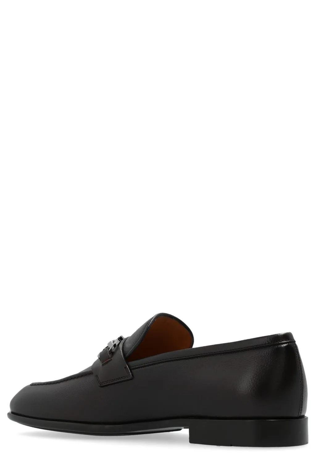 Ferragamo Gancini Plaque Slip-On Loafers