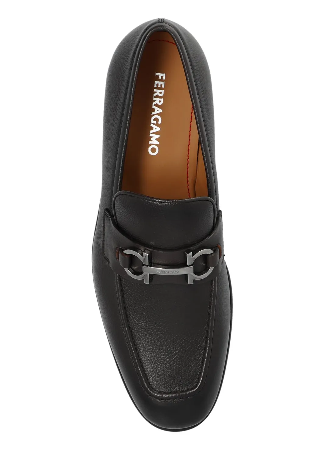 Ferragamo Gancini Plaque Slip-On Loafers