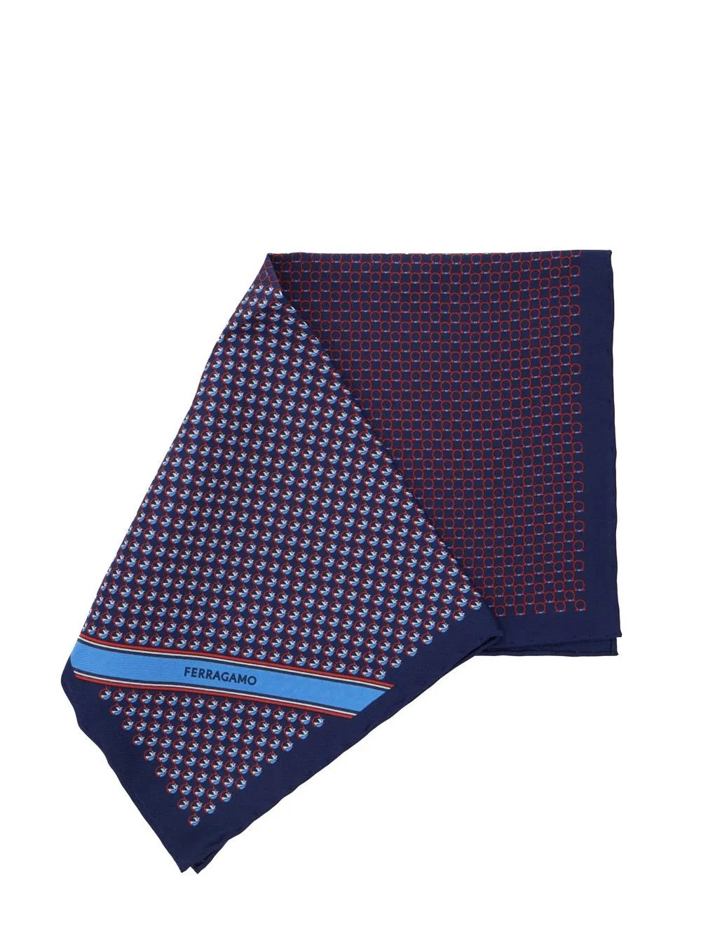 Ferragamo Pegasus Printed Pocket Handkerchief