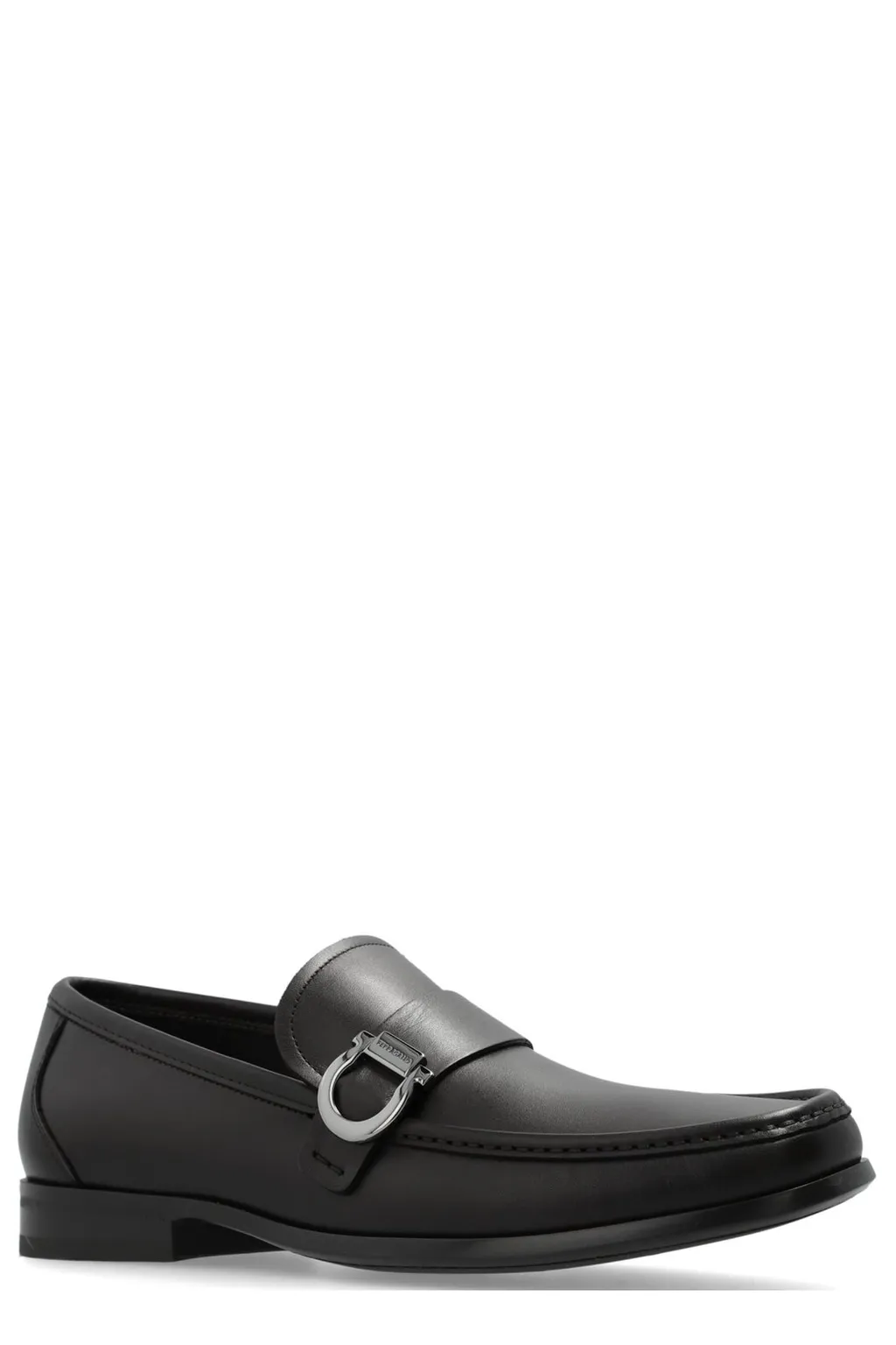 Ferragamo Gancini Plaque Slip-On Loafers