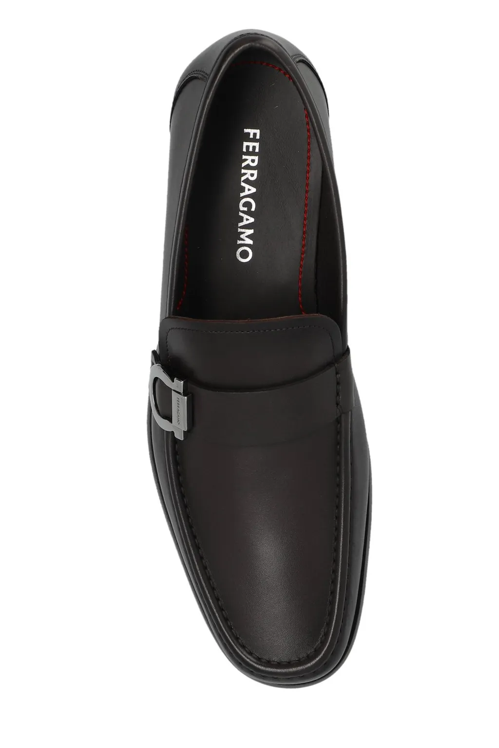 Ferragamo Gancini Plaque Slip-On Loafers