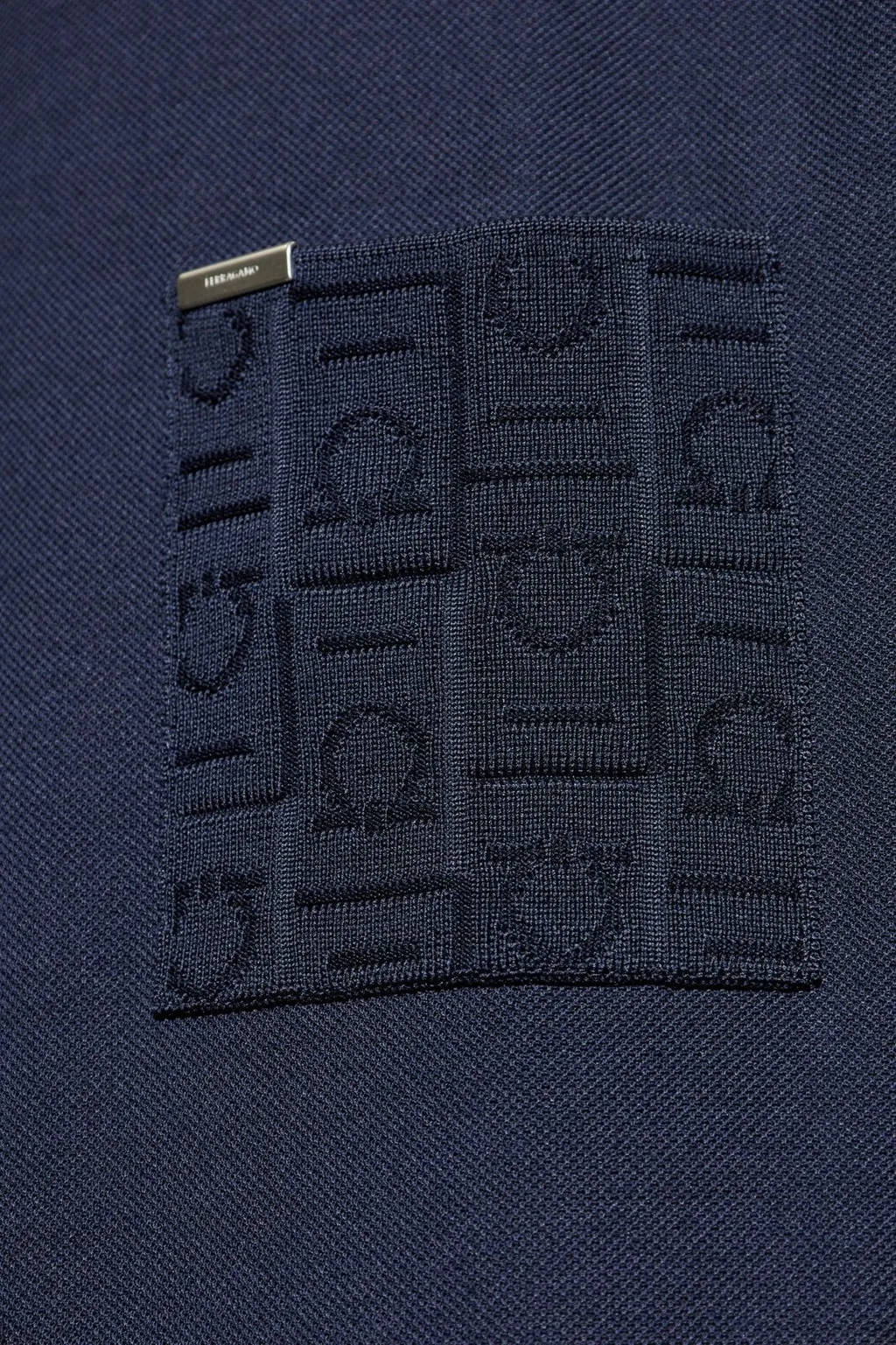 Ferragamo Gancini Jacquard Short Sleeved Polo Shirt