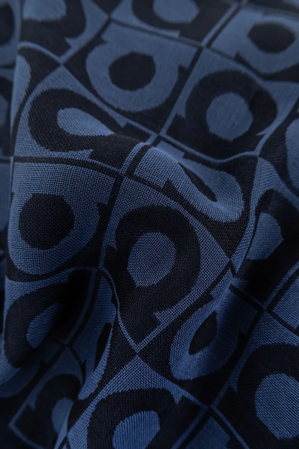 Ferragamo Monogram Printed Frayed-Edge Scarf