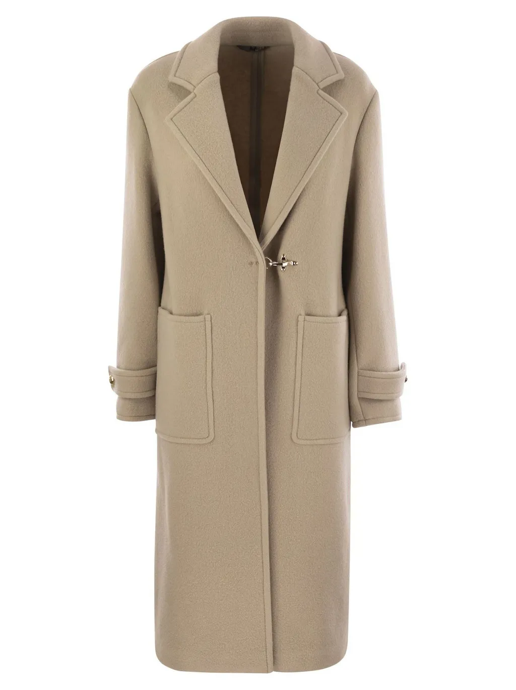 Fay Hook-Closure Wool Coat