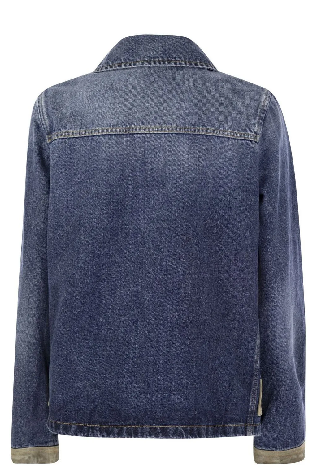 Fay Hook-Closure Denim Jacket