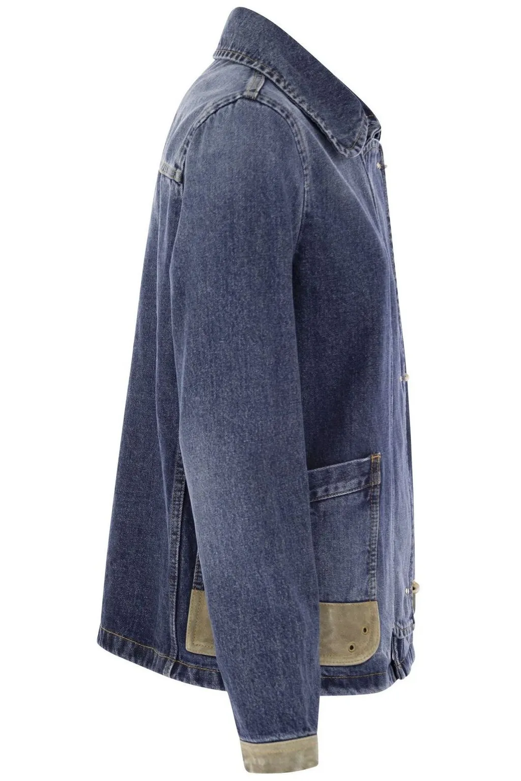 Fay Hook-Closure Denim Jacket