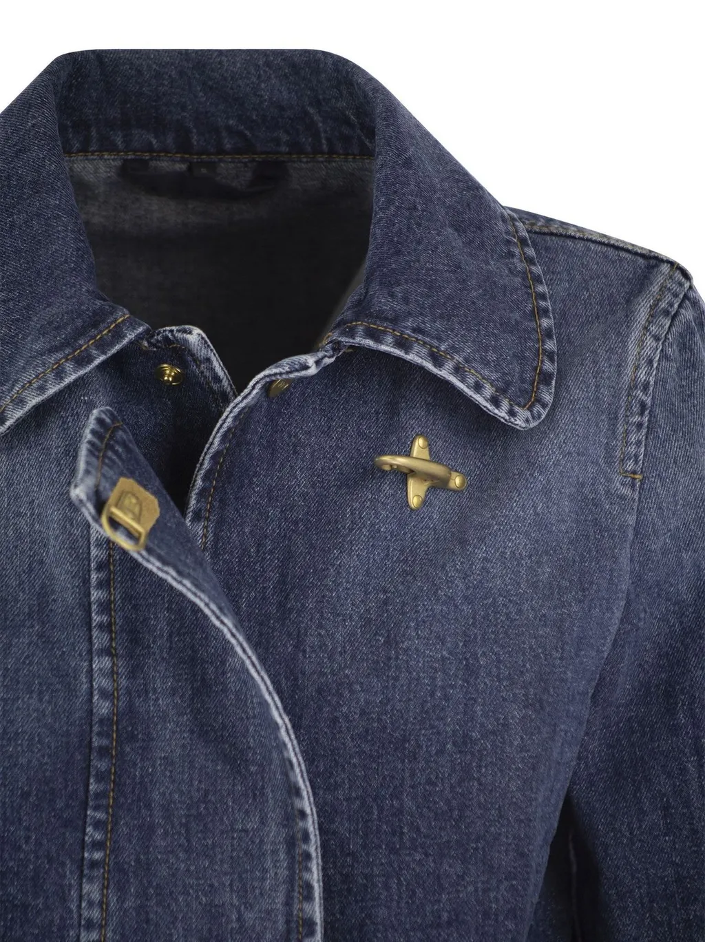 Fay Hook-Closure Denim Jacket