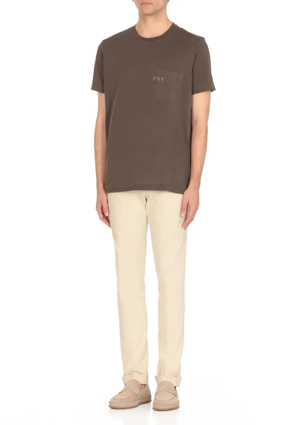 Fay Pocket Crew Neck T-Shirt