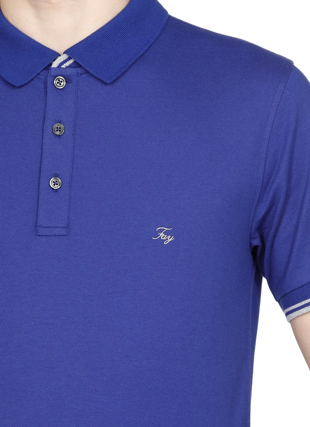 Fay Logo Embroidered Polo Shirt
