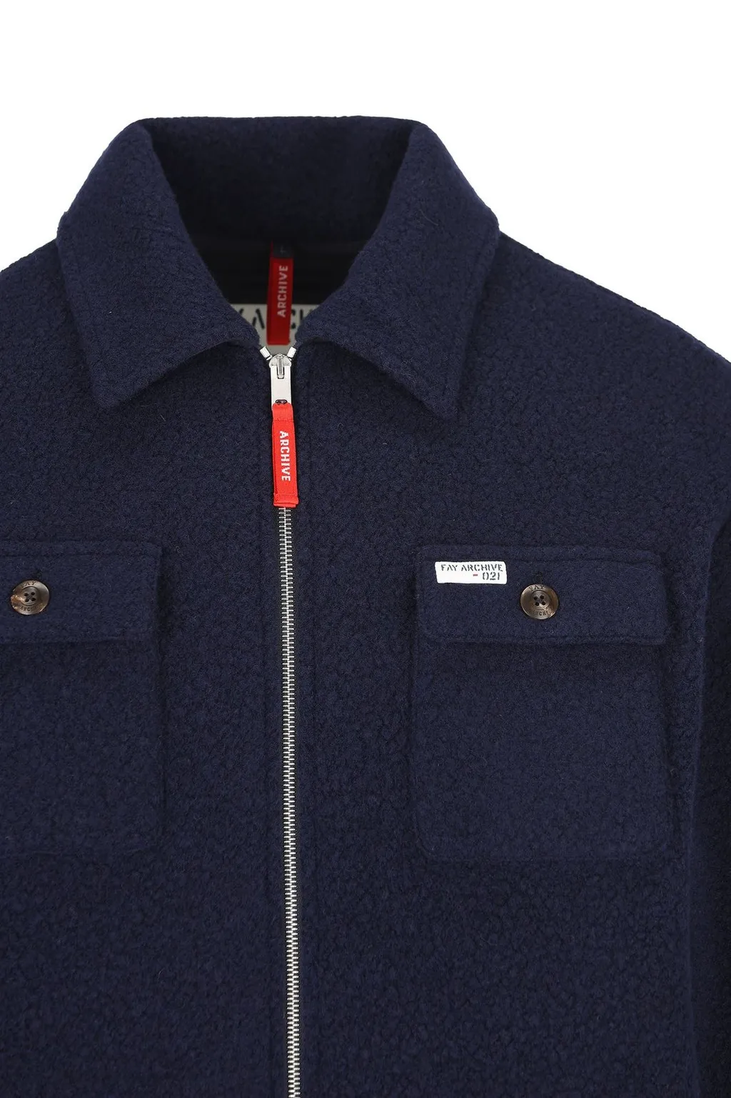 Fay Zip-Up Over Shirt Jacket