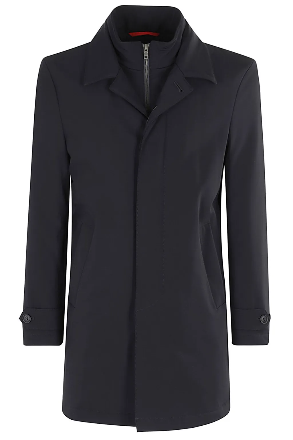 Fay Logo-Patch Long-Sleeved Coat