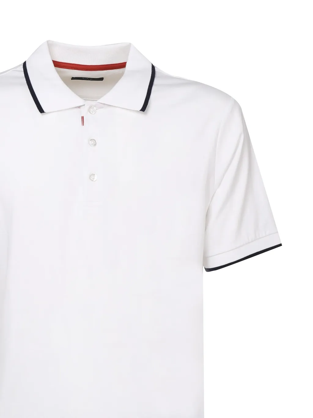 Fay Button Detailed Short-Sleeved Polo Shirt