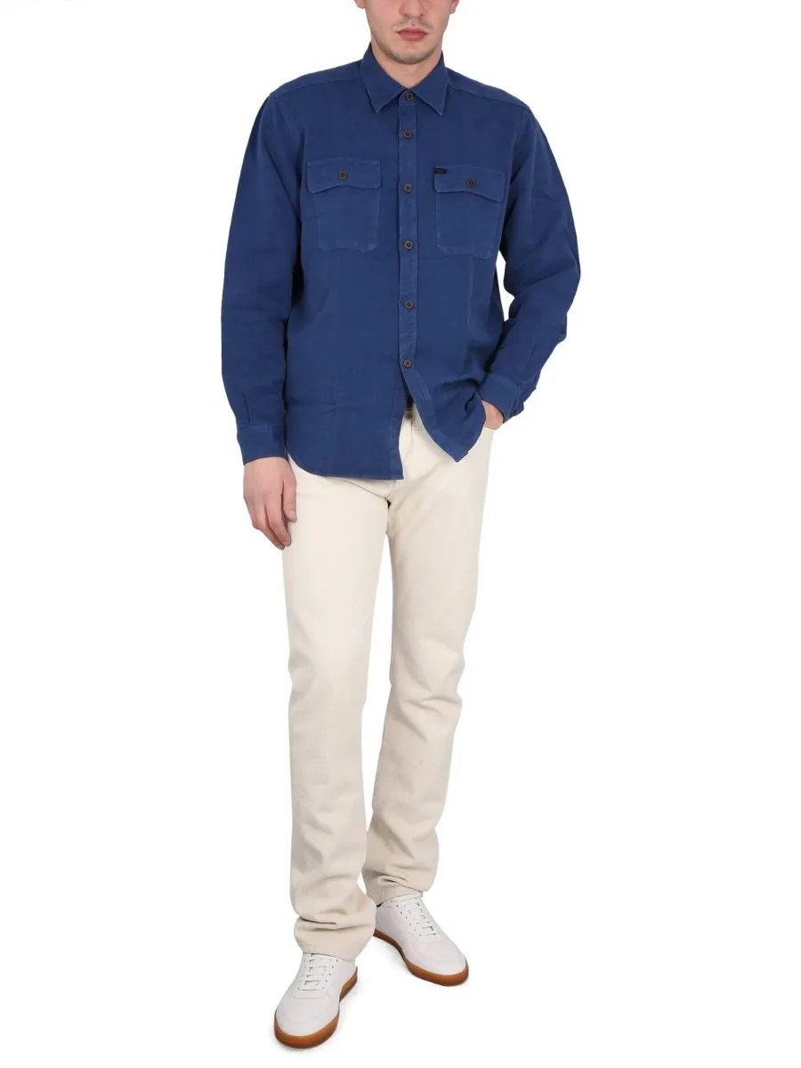 Fay Buttoned Long-Sleeved Shirt