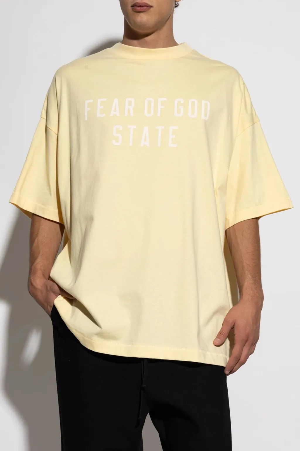 Fear Of God Essentials Logo Plaque Crewneck T-Shirt