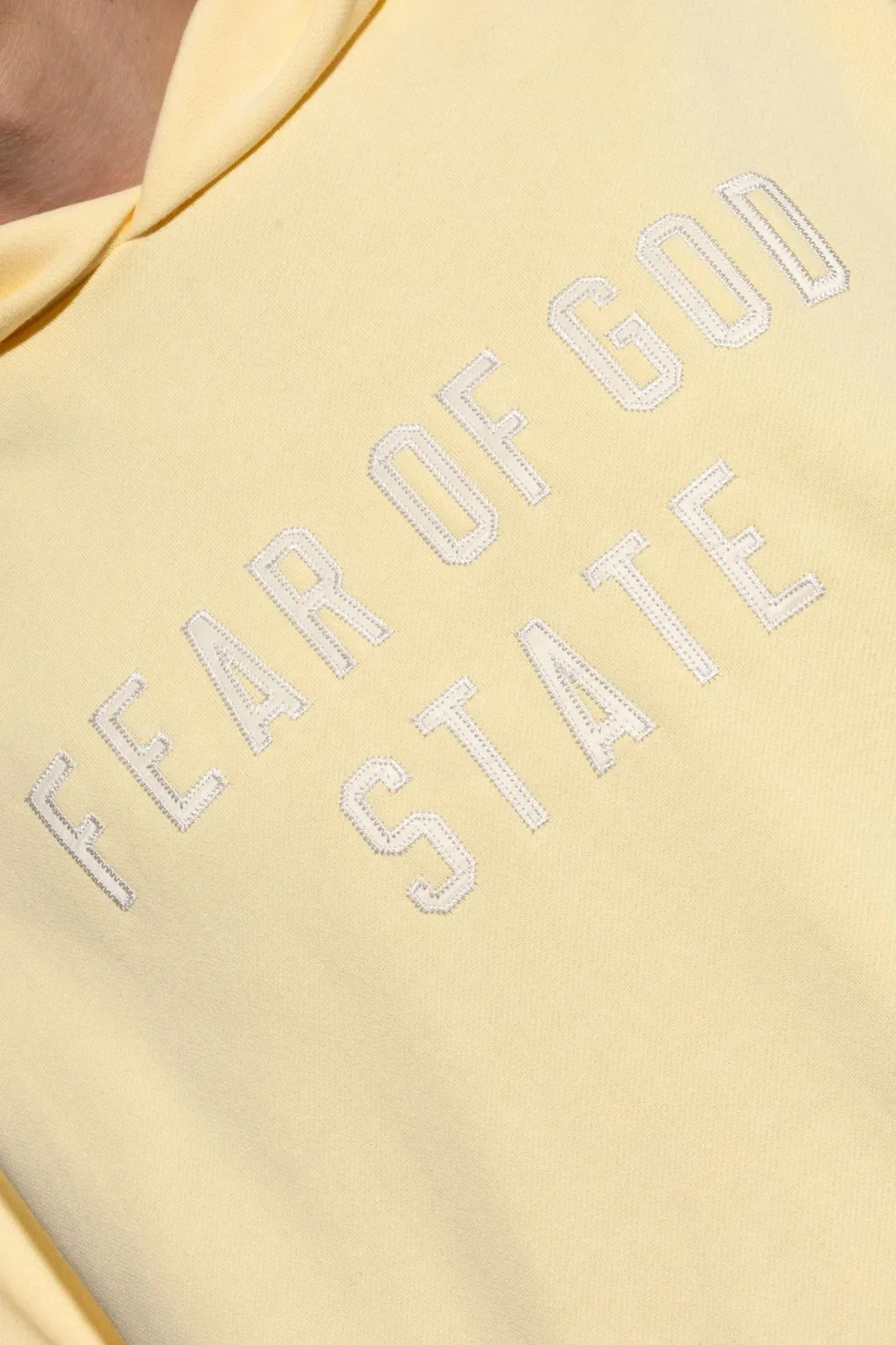 Fear Of God Essentials Logo Embroidered Hoodie