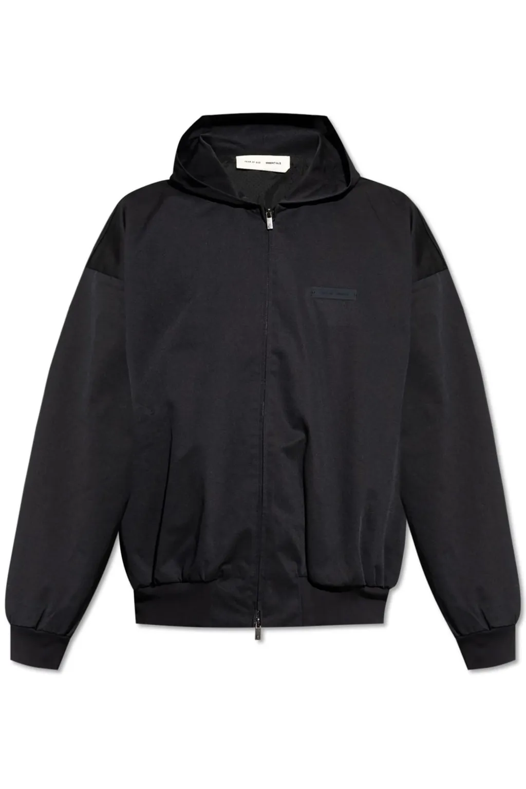 Fear Of God Essentials Logo Plaque Hooded Jacket