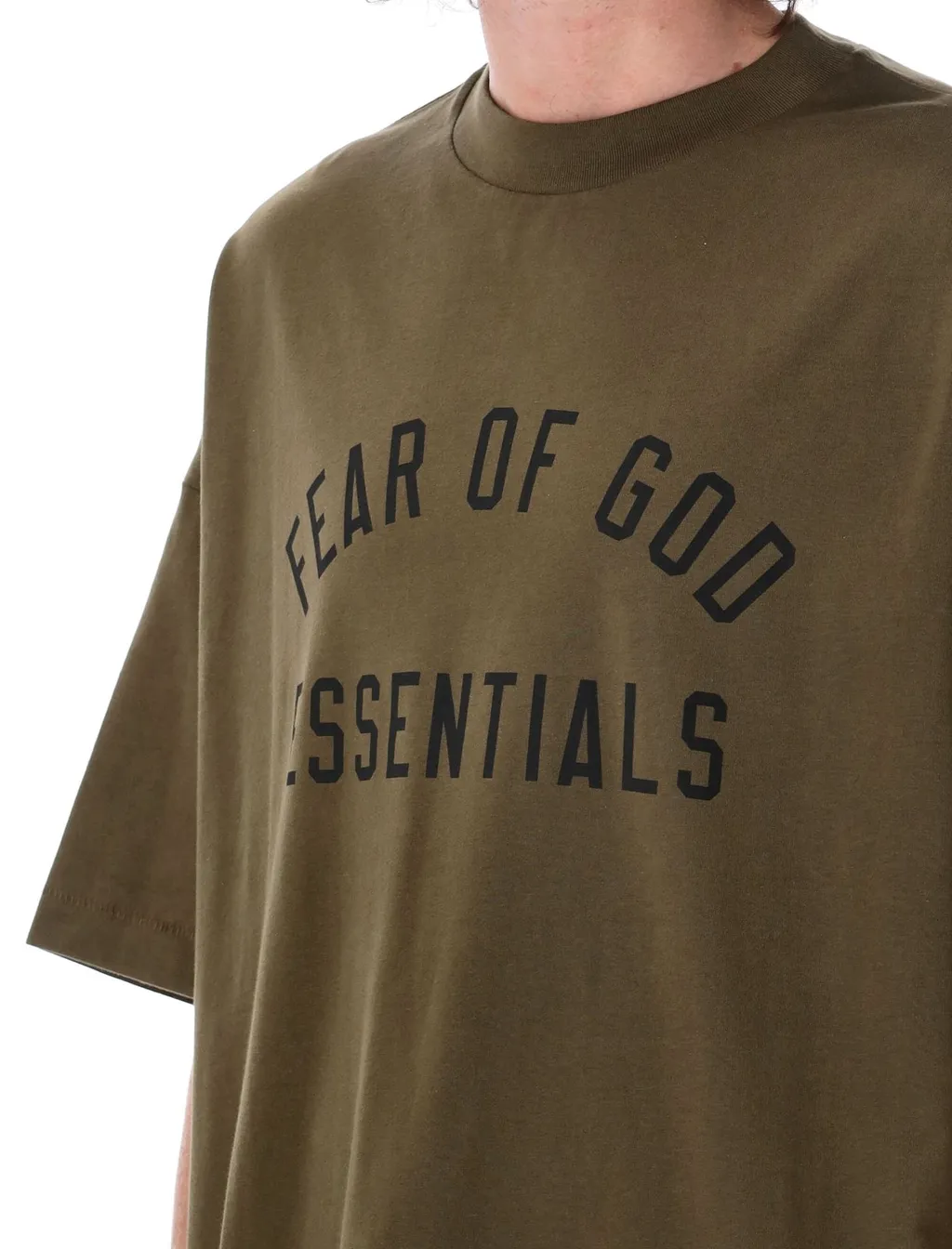 Fear Of God Essentials Logo Printed Crewneck T-Shirt