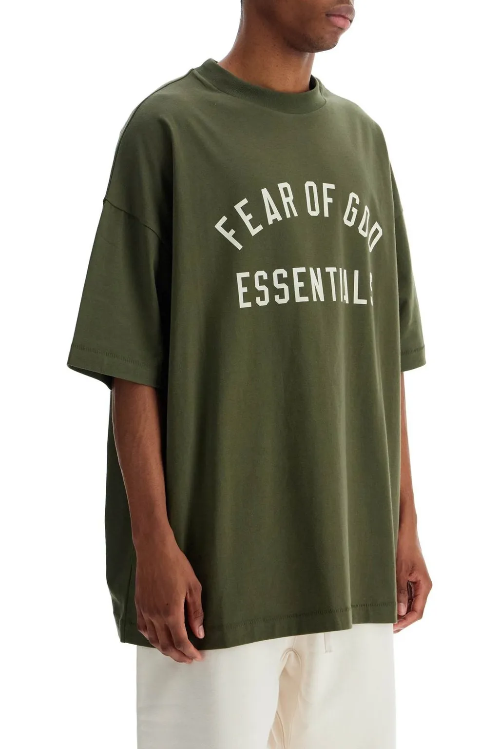 Fear Of God Essentials Logo Printed Crewneck T-Shirt