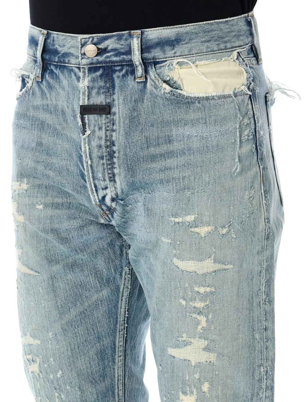 Fear Of God Sraight-Leg Frayed-Edge Jeans