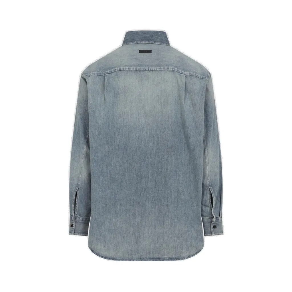 Fear Of God Curved Hem Denim Shirt