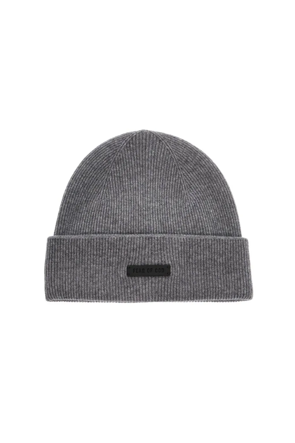 Fear Of God Logo Patch Ribbed Knit Beanie