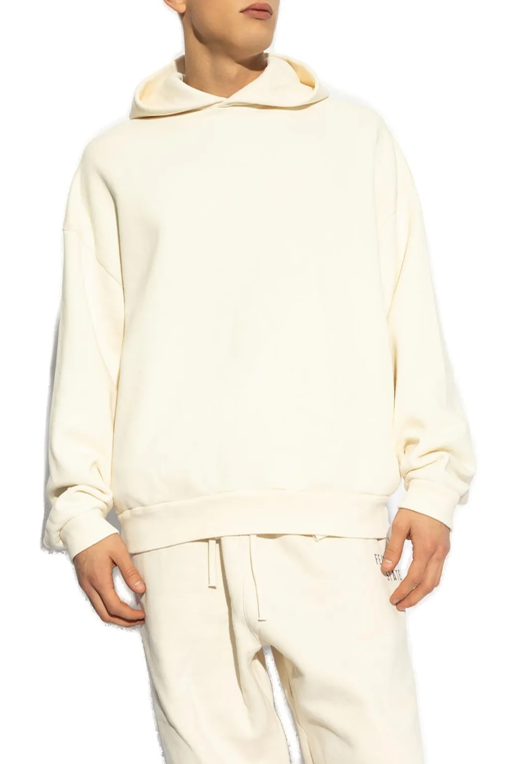 Fear Of God Logo Plaque Long-Sleeved Hoodie
