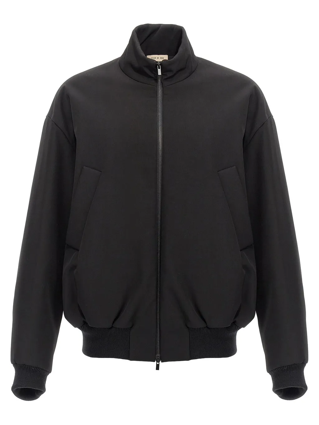 Fear Of God Logo Plaque Zip-Up Bomber Jacket