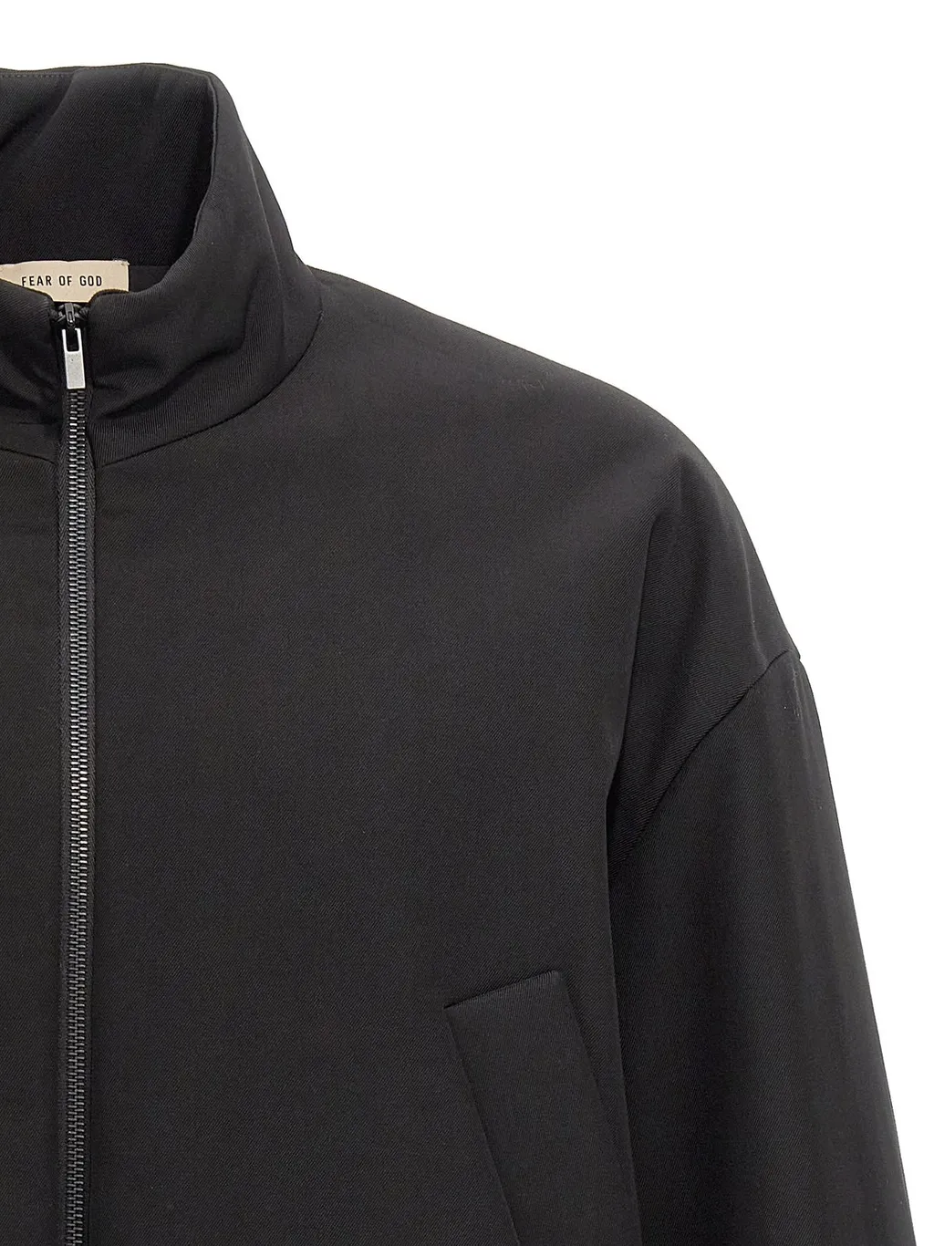 Fear Of God Logo Plaque Zip-Up Bomber Jacket
