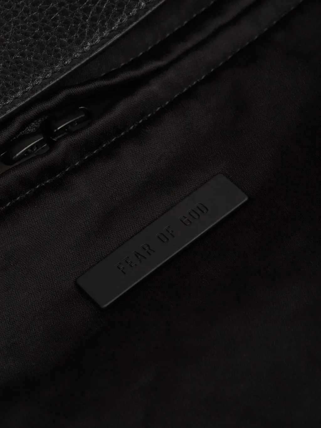 Fear Of God Logo Patch Zipped Shoulder Bag