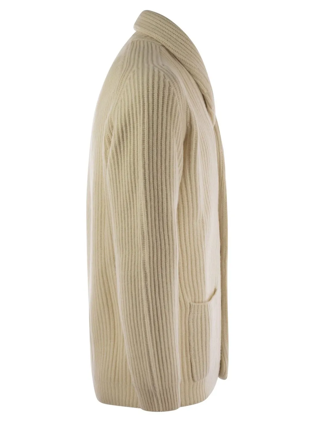 Fedeli Ribbed Shawl Lapel Cardigan