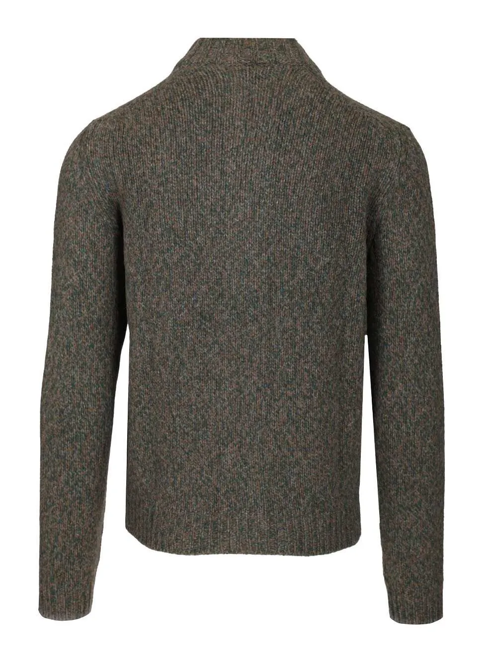 Fedeli Zip-Front Melange Cardigan