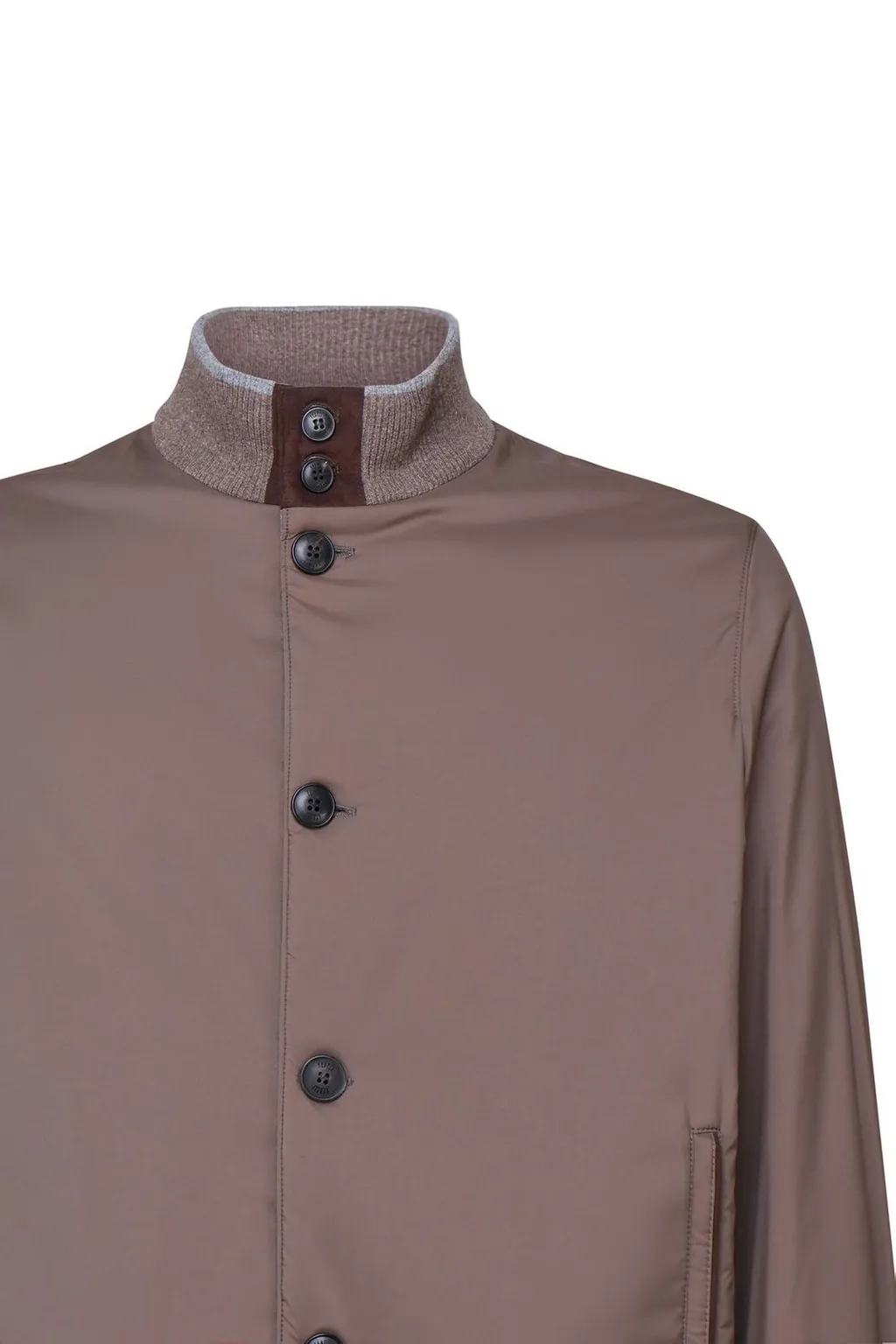 Fedeli Long Sleeved High Neck Bomber Jacket