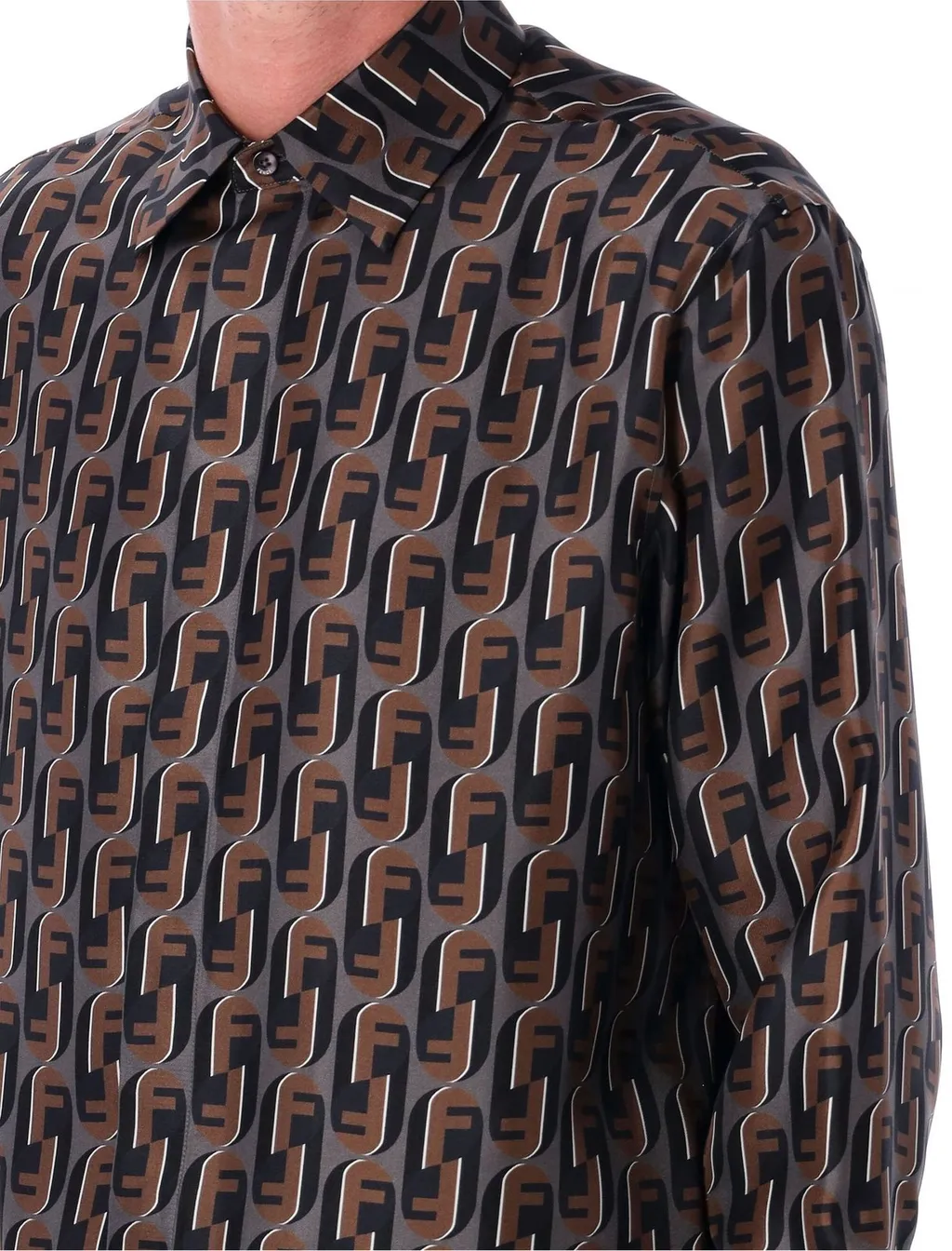 Fendi Long Sleeved Allover Printed Shirt