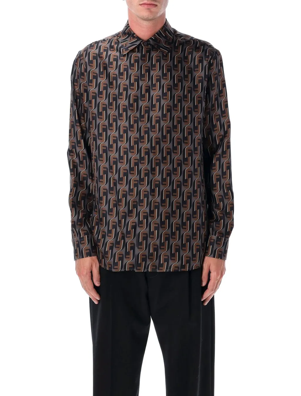 Fendi Long Sleeved Allover Printed Shirt