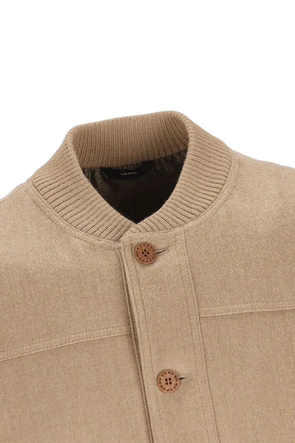 Fendi Long Sleeved Buttoned Bomber Jacket