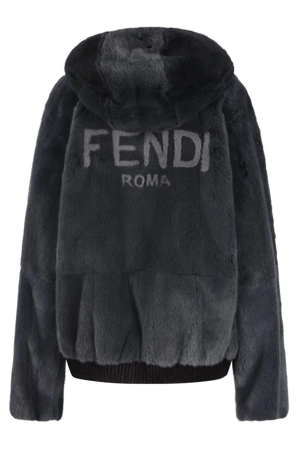Fendi Logo Detailed Hooded Reversible Jacket
