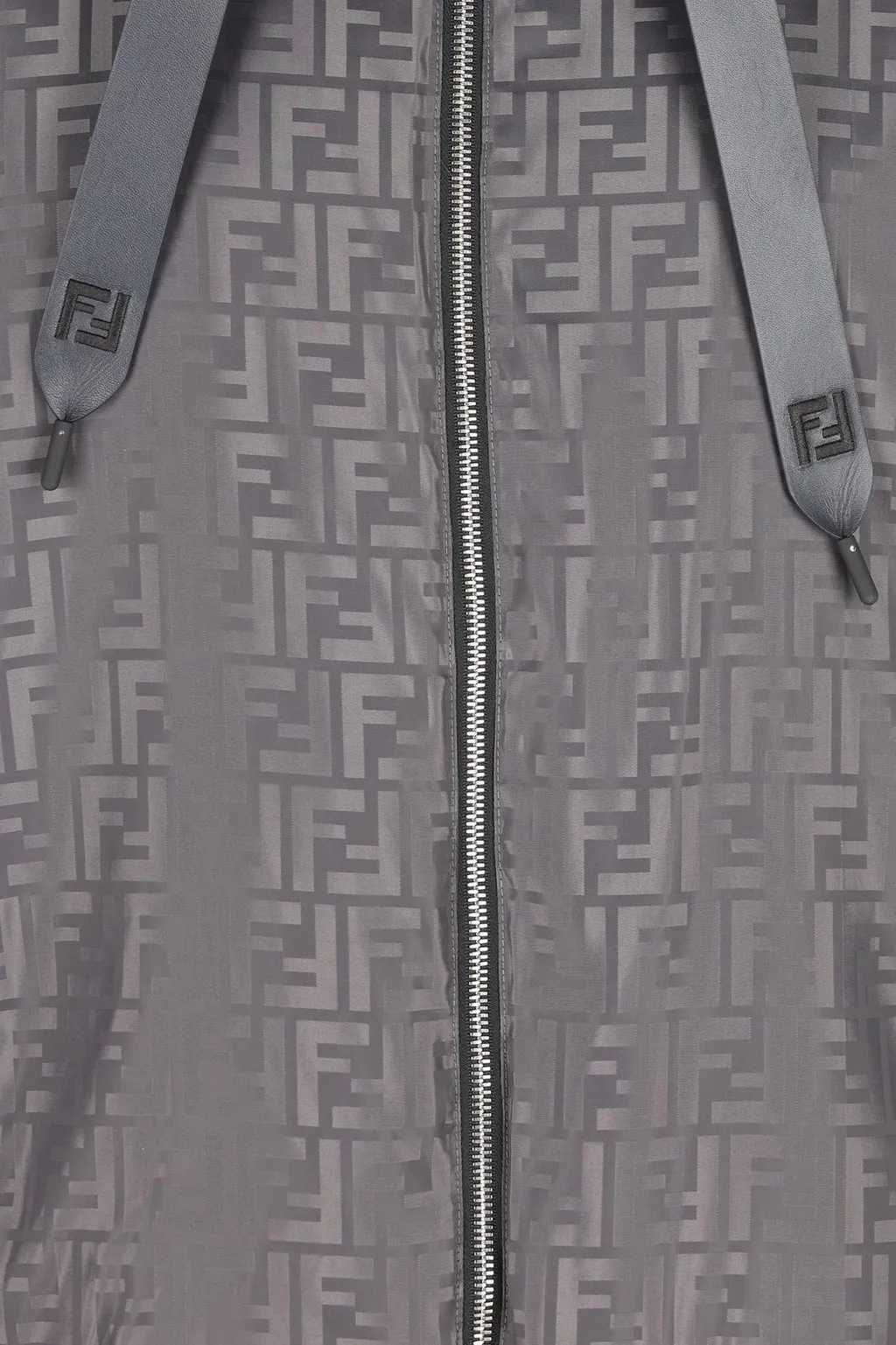 Fendi Logo Detailed Hooded Reversible Jacket