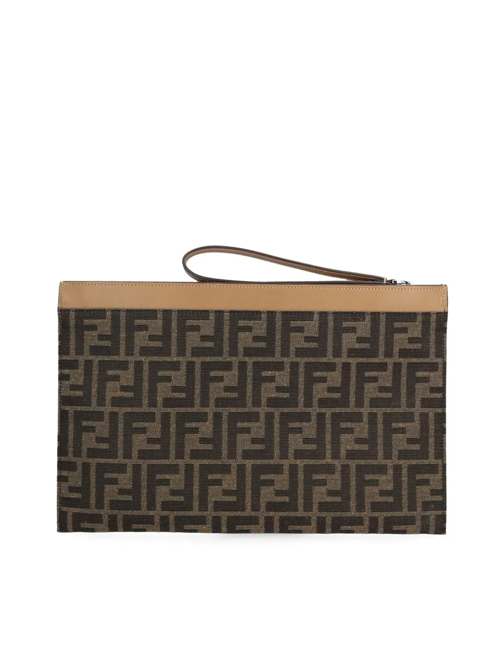 Fendi Ff Jacquard Medium Flat Pouch