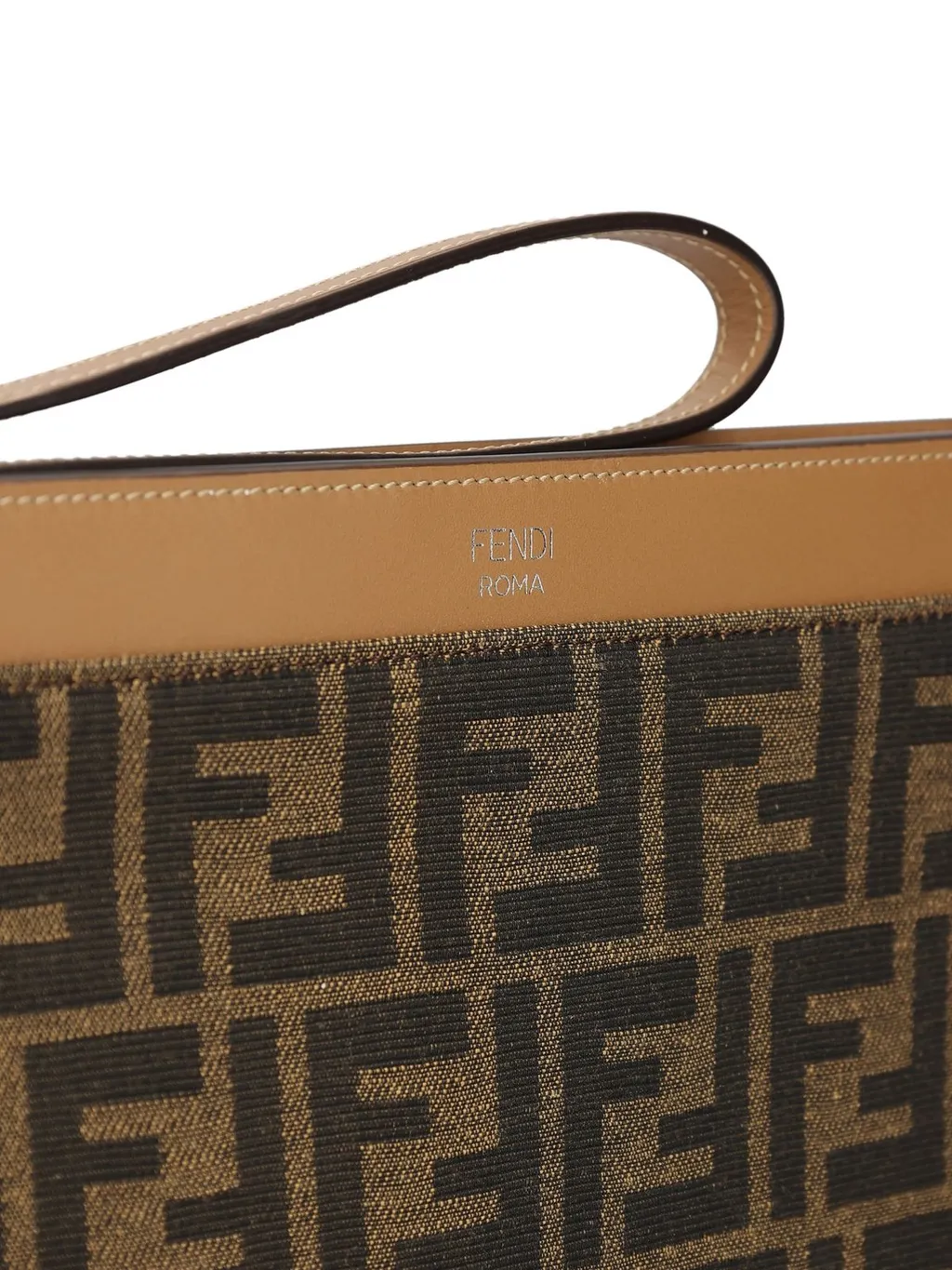 Fendi Ff Jacquard Medium Flat Pouch