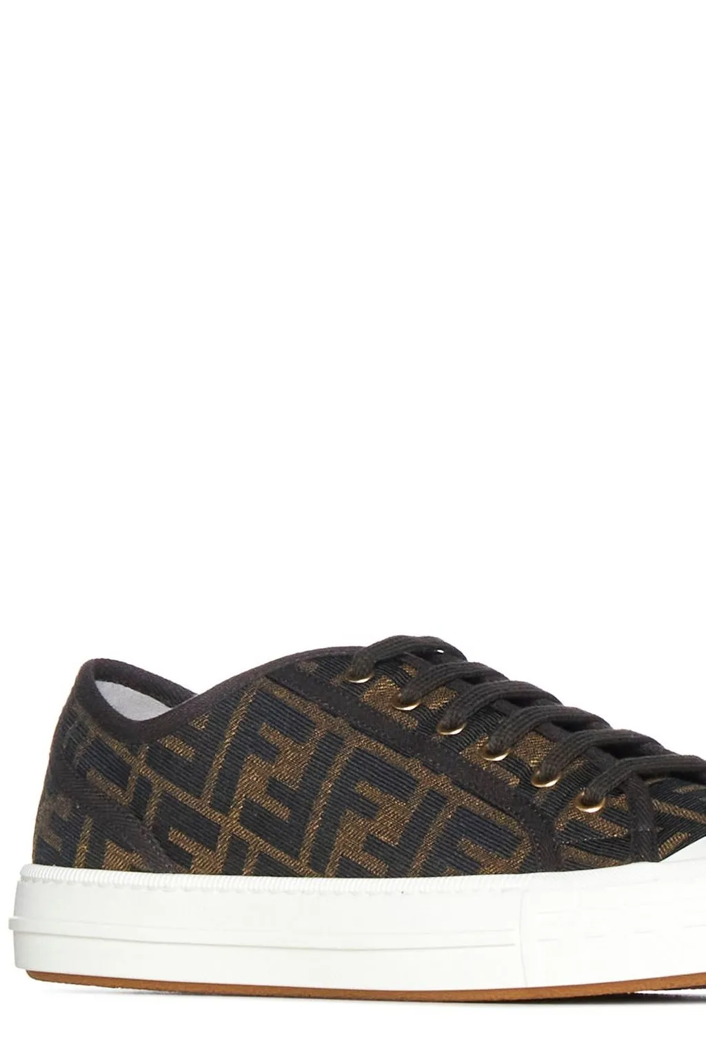 Fendi Logo Jacquard Lace-Up Sneakers