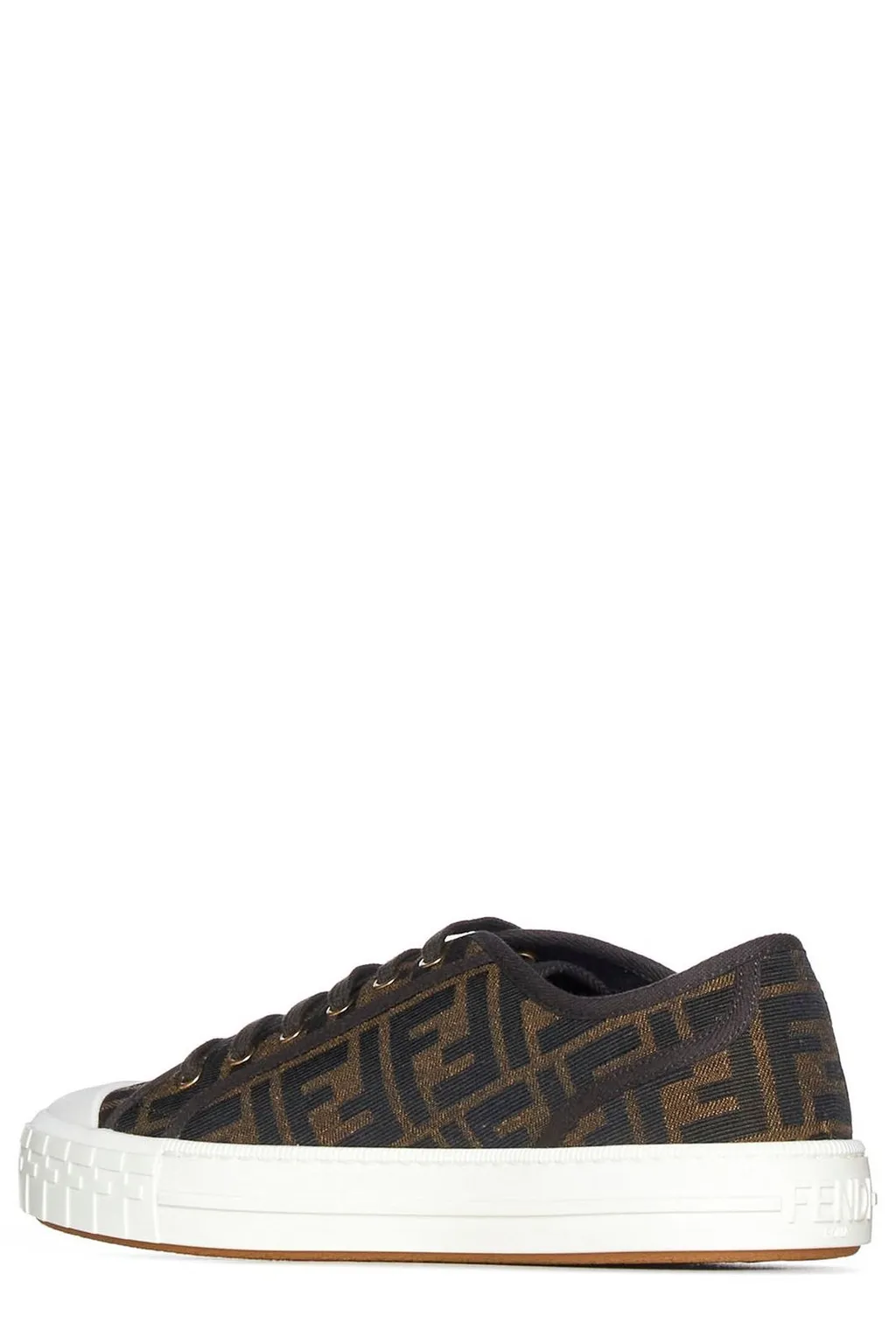 Fendi Logo Jacquard Lace-Up Sneakers